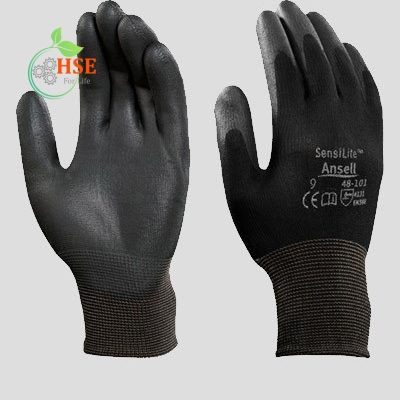 دستکش ایمنی آنتی استاتیک کف مواد Ansell مدل Sensilite 48-101