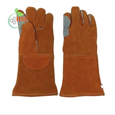 دستکش جوشکاری هوبارت تمام چرم طرح آمریکایی
