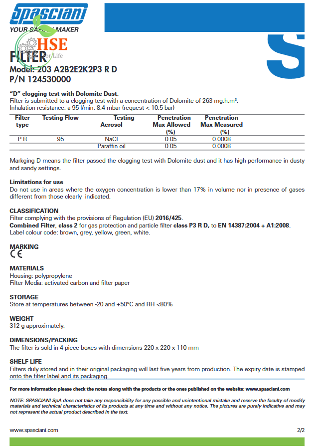 تحلیل فیلتر اسپاسیانی A2B2E2K2P3RD