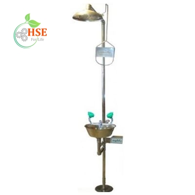 دوش و چشم شوی اضطراری کربن استیل با راهبری دستی مدل CS 502-450