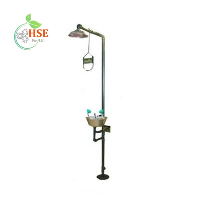 دوش و چشم شوی اضطراری تمام استنلس استیل با راهبری دستی مدل SS 502-450
